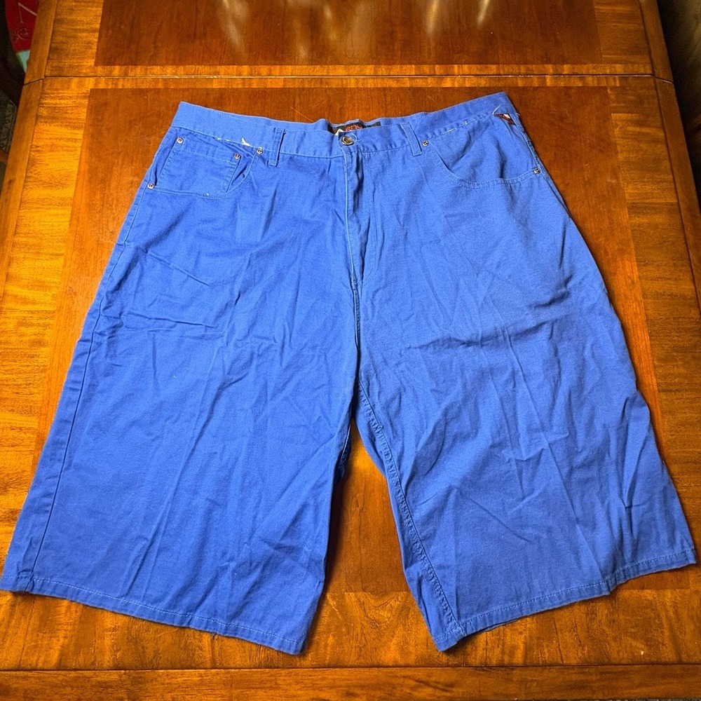 Enyce Royal Blue Cotton Long Shorts Men's Size 46 Y2K Hip Hop